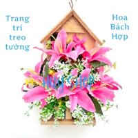 Ốp tường Nhà Hoa BÁCH HỢP nhân tạo trang trí treo tường