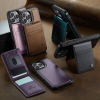 Ốp Ví 2 Trong 1 Có Thể Tháo Rời Từ Tính Cho iPhone 16 11 12 13 14 15 Pro Max 7 8 Plus XS XR Da Kinh Doanh Nhiều Khe Cắm Thẻ Chân Đế Ốp lưng Chống Sốc