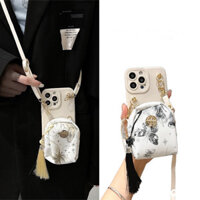 Ốp Ví Cho Huawei Mate 60 70 50 30 40 20 10 Pura 70 P60 P50 P40 P30 P20 P10 Pro Plus Lite Cao Cấp Cao Cấp Dễ Thương Khe Cắm Thẻ Ví Đựng Tiền Xu Dây Đeo Điện Thoại Silicon Mềm