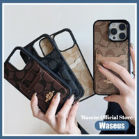 Ốp Ví Da Cao Cấp iPhone 16 Pro Max 16 Plus 15 Plus 14 Pro Max 13 12 Pro 11 Pro Max XS Max XR X 8 Plus 7 Bìa Cứng Có 2 Khe Cắm Thẻ