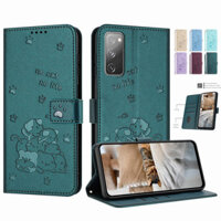 Ốp Ví Da PU Lật Họa Tiết Mèo Con Cho Samsung Galaxy S20FE S20 S10 S9 S8 Plus Note20 Ultra Note10 Note9