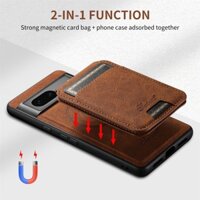 Ốp Ví Da Sang Trọng Có Thể Tháo Rời Cho Google Pixel 8 Pro 7 7A 6 Pro Túi Đựng Thẻ Từ Tính + Vỏ Bảo Vệ