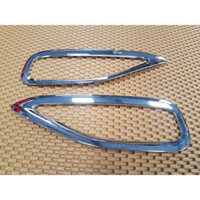 Ốp viền đèn gầm sau xe Toyota Fortuner 2017-2018 2019- 2020, Ốp đèn sương mù Fortuner mạ crom cao cấp