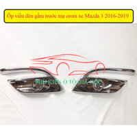 Ốp viền đèn gầm trước xe Mazda 3 2016-2019 mạ crom cao cấp