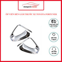 ỐP VIỀN ĐÈN GẦM TRƯỚC XE TOYOTA FORTUNER 2017- 2018 - 2019 - 2020- 2021 MẠ CROM CAO CẤP
