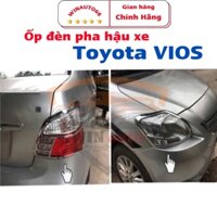 Ốp viền đèn pha hậu Vios 2007-2013 nhựa xi mạ crom sáng bóng cao cấp