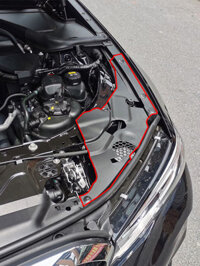 Ốp vỏ đèn pha xe BMW 320 325 i series 3 2020-2023 G 20 28 bảo vệ 2 góc capo chắn bùn bụi bẩn khoang máy ô tô cao cấp