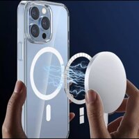 Ốp Wiwu Magentic Crystal Case Cho Iphone 13 Trong Viền Màu, Viền Dẻo Chống Ố Vàng , Chống Sốc Tốt - Hàng Chính Hãng - iPhone 12 Pro Max - trong suốt