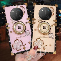 Ốp YJD Cho Honor X9C Bracket Clover Square Vỏ Điện Thoại Chống Rơi