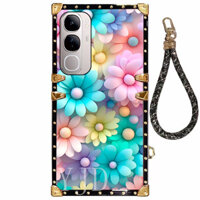 Ốp YJD Cho Vivo V40 Lite Y19S Y29 Y300 Họa Tiết Quyến Rũ Dây Tay Cạnh Thẳng Chống Rơi Vỏ Điện Thoại