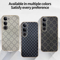 Ốp YJD Cho Vivo V40 Lite Classic Series Da Mạ Điện Edge Vỏ Điện Thoại Chống Sốc