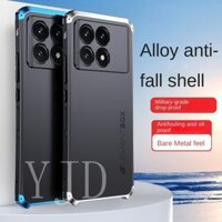 Ốp YJD Cho Xiaomi POCO F6 Pro Kim Loại Nối TPU Mờ Vỏ Điện Thoại Chống Sốc