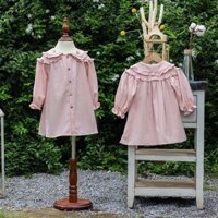 OP5589 - Váy cổ sen thêu hoa