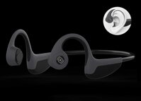 Open-Ear Bone Conduction Headphones Microphone Noise Reduction IP56 Sweatproof Bluetooth 5.0 Wireless Sports Headset Lightweight 1.2 oz (Grey)