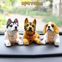 Opovcom Darnell Xe Trang Trí Cho Chó Quà Tặng Phát Minh Phụ Kiện Nội Thất Ô Tô Để Bàn Bảng Trang Trí Husky Beagle gật đầu Chó Con Búp Bê