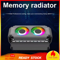 Oppo 13.5 Cfm Ram Tản Nhiệt Máy Tính Ram Cooler Argb Quạt Kép Ram Tản Nhiệt Cho Ddr4 / 5 Máy Tính Để Bàn Pc Memory Module Aura Sync Pwm Control Nhôm Tản Nhiệt Đông Nam Người Mua