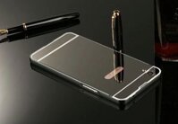 Oppo R9 / F1 Plus - Ốp lưng tráng gương viền nhôm (Xám)