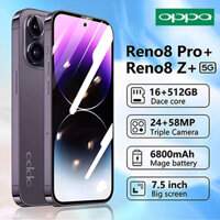 OPPQ peno8 6,8 inch toàn màn hình điện thoại di động giá rẻ RAM lớn 512GB điện thoại thông minh mới nhất 50MP + 32MP HD-