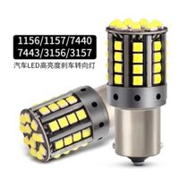 Oprah 2 Chiếc 1156 BA15S P21W 1156 BAU15S PY21W 1157 Bay15d T20 7440 7443 LED Tín Hiệu Biến Siêu Sáng 3030 44SMD Đèn LED Đuôi Phanh Đèn Đảo Chiều Bóng Đèn Ô Tô 12V