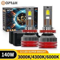 Oprah 2 Chiếc T60 140W Công Suất Cao Siêu Sáng H4 Đèn Pha LED 3570 Đèn Pha H1 H7 H11 9005 9006 9012 Bóng Đèn Pha Ô Tô 12V