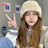 Optimal LIMIT Mũ dệt kim nữ giản dị Ấm áp Thư dạo phố Mùa đông Mũ Hiphop phù hợp