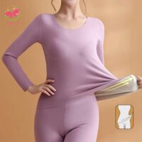 Optimal LIMIT Nữ Giữ Nhiệt Quần Lót Màu Mùa Thu Đông Thoải Mái Áo Thun Liền Mạch Cổ Tròn Dài Johns Bộ