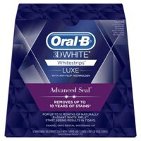Oral B 3D White Luxe Advance Seal 14 Whitening Treatments – Miếng dán trắng răng (14 ngày)