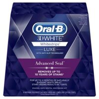Oral B 3D White Luxe Advance Seal 14 Whitening Treatments – Miếng dán trắng răng (14 ngày)