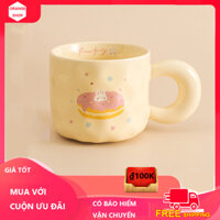 ORANGE 400ML cốc uống nước cute,cốc sứ,cốc sứ có nắp,muỗng