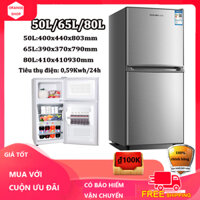 ORANGE 50L/65L/80L Chất lượng cao Mini Dorm Double Door Tủ lạnh tiết kiệm điện nhanh - Bảo hành một năm