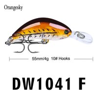 Orangesky Mồi Câu Cá 5.5 cm 5g Mồi Bass Cá Hồi Cá Hồi Sống Động Như Thật Nhựa Mồi với Móc câu 3 [bonus]