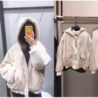 (ord) ÁO KHOÁC LÔNG THỎ 2 MẶT ZR CỰC ẤM