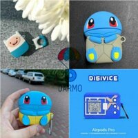 (Order 10 ngày) Case bảo vệ Airpods Pro/1/2/ Huawei Freebuds 3 adventure time/ squirtel rùa xanh da trời/ digivice