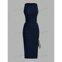 ORDER 9-12 DAYS - Set áo ba lỗ váy xẻ tà ôm sát