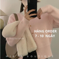 [ORDER] Áo cardigan len cúc tim dễ thương - Áo cardigan len nữ dáng ngắn trẻ trung AO013 ORDER TAOBAO