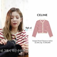 [ORDER] Áo cardigan len sọc đỏ giống Lia ITZY (đỏ/đen)