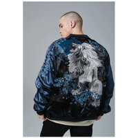 Order Áo khoác bomber jacket sukajan 2 mặt thêu sư tử