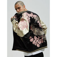 Order - Áo khoác bomber jacket sukajan 2 mặt thêu hoa rồng