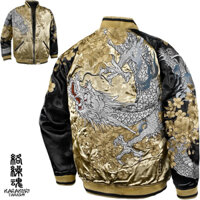 Order Áo khoác bomber sukajan jacket 2 mặt thêu rồng kiểu nhật