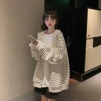 (order) áo khoác kẻ ngang nam nữ form rộng cực xinh