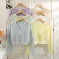 [ORDER] ÁO KHOÁC LEN MỎNG CÓ MŨ