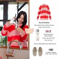 [ORDER] Áo len sọc đỏ hồng giống Mina TWICE