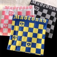 (ORDER) Áo phông nữ ulzzang mùa hè chữ in nổi in hình họa tiết bàn cờ Alphabet 3 màu