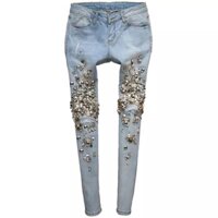 (ORDER) Combo quần jeans + áo jeans + đầm đính đá sang chảnh