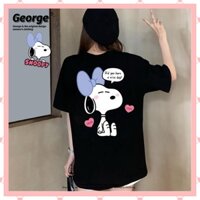 [Order] [George] Bow Snoopy - Áo thun tay ngắn chú chó Snoopy đeo nơ Unisex