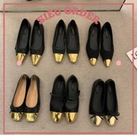 [Order] Giày búp bê đen mũi vàng, hàng TQXK cao cấp loại đẹp