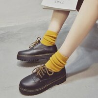 [ORDER] Giày oxford nữ da PU trơn đế răng cưa kiểu dáng ulzzang - MBS384