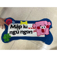 [Order] Gối Ôm Hình Khúc Xương Vải Lông Nhung Siêu Mềm Mịn Hoạ Tiết Xinh Xắn Shop Có Nhận May Gối Theo Yêu Cầu