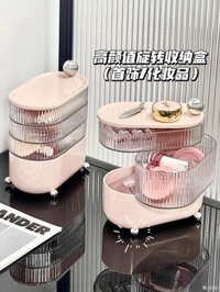 Order💢 Hộp đựng đồ trang sức hộp đựng nhẫn bông tai để bàn hộp sắp xếp vòng xoay cao cấp