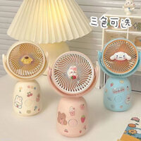Order🤡 Quạt nhỏ cầm tay Handheld Fan Silent Cartoon Outing Desktop Office Fan